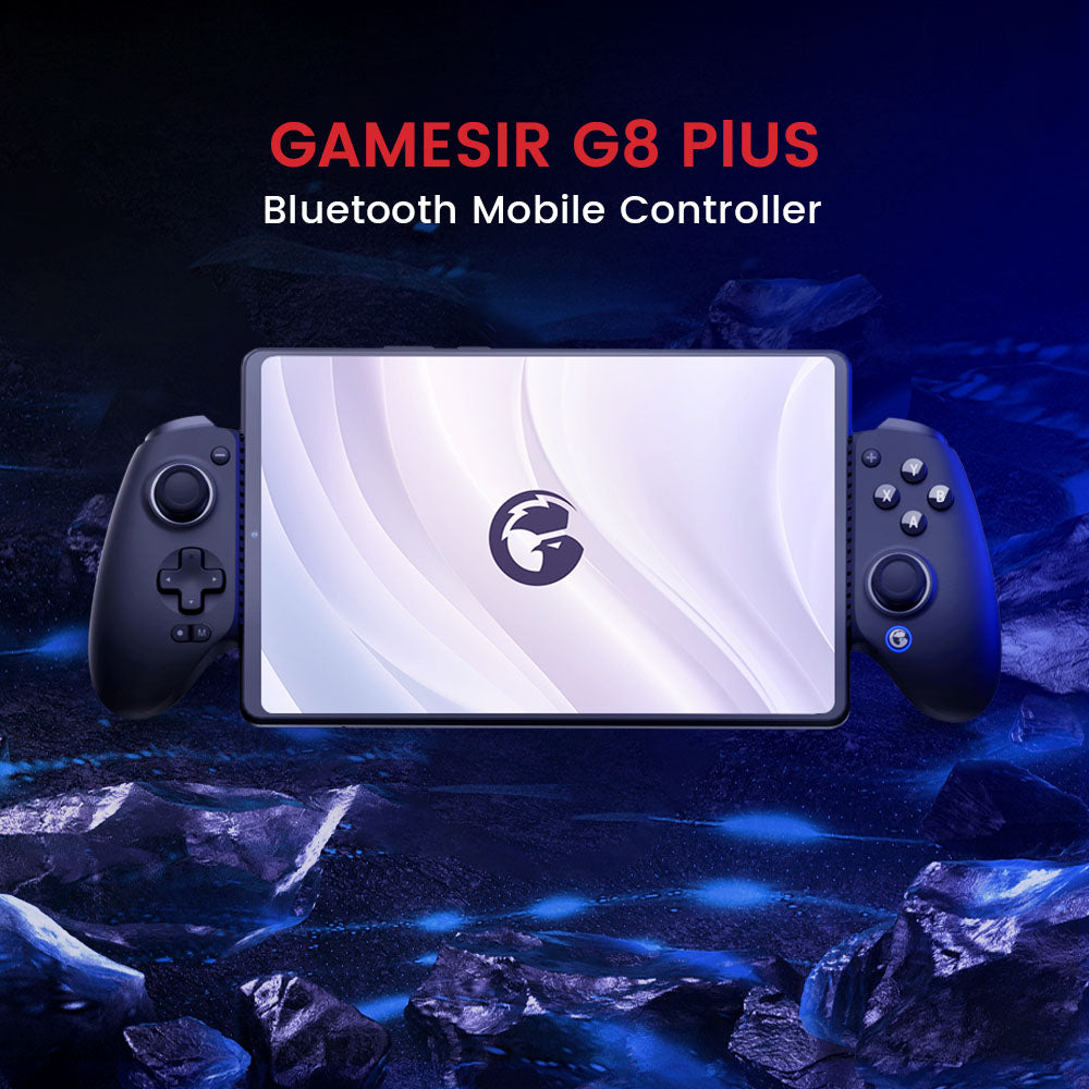 GameSir G8 Plus Bluetooth Game Controller, 6Axis Gryo, Hall Effect Sticks, 1000mAh Battery, Retractable Length 4.72-8.46inches, Compatible with Switch / iOS / Android / Tablet / PC