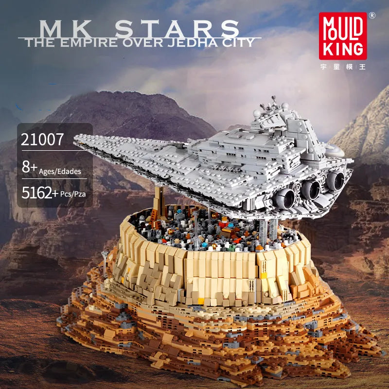 MOLD KING MOC Hviezdny torpédoborec Výletná loď The Empire Over Jedha City Model Set Stavebné kocky Hračky z tehál Pre deti Darčeky