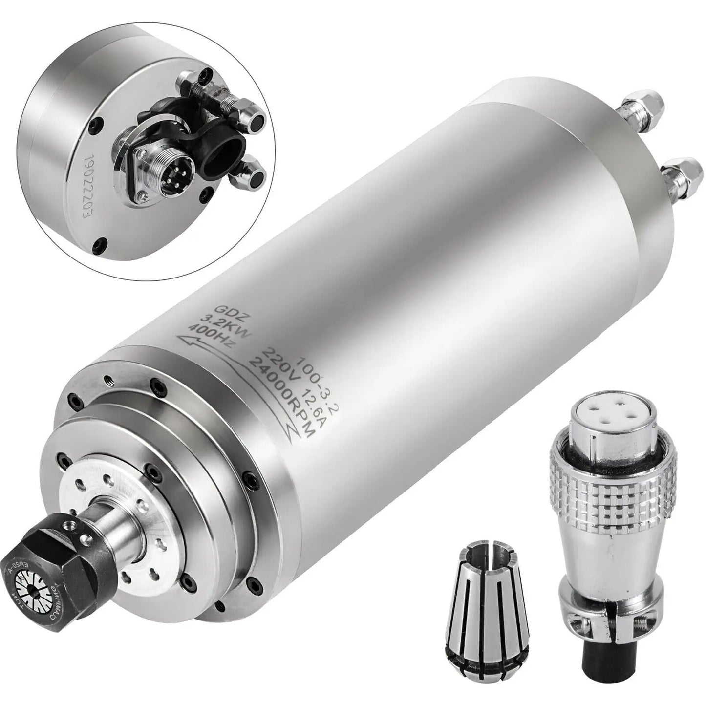 VEVOR 2.2KW 3KW Vodou chladené súpravy vretenového motora 220V vysokorýchlostné ER20 klieštiny 3 ložiská pre CNC frézku na gravírovanie