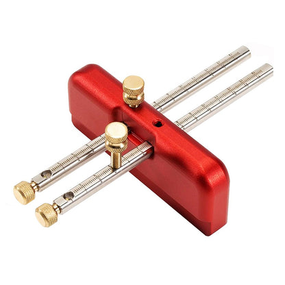 HONGDUI SG01 Woodworking Double Rod Scraper, Mortise Gauge, Aluminum Alloy