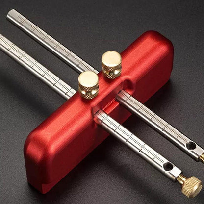 HONGDUI SG01 Woodworking Double Rod Scraper, Mortise Gauge, Aluminum Alloy