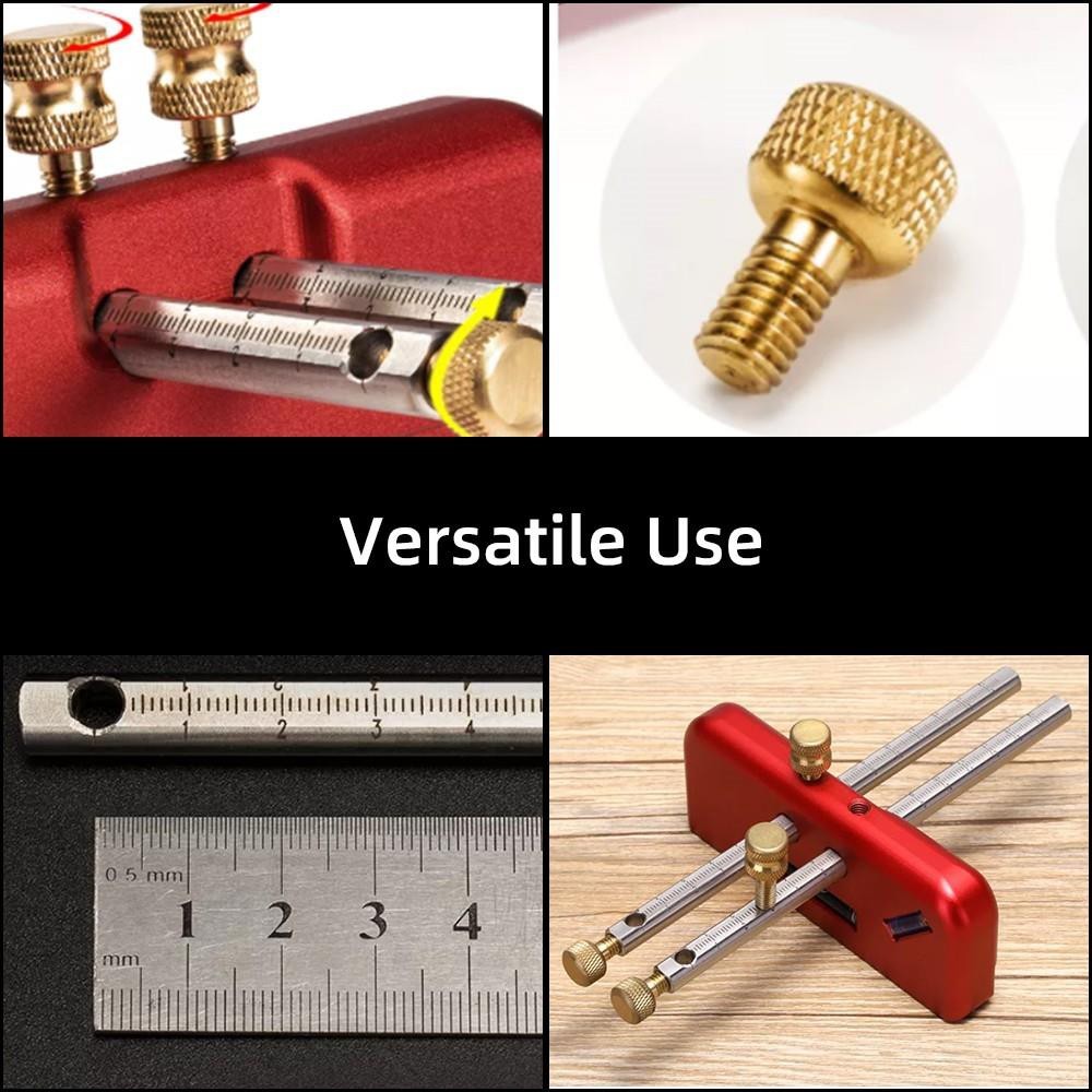 HONGDUI SG01 Woodworking Double Rod Scraper, Mortise Gauge, Aluminum Alloy