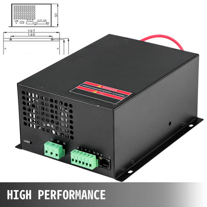 VEVOR CO2 laserový spínač napájania AC110V / AC220V 50W 80W 100W Malý a ľahký pre laserové gravírovacie zariadenie na rezanie rúr, predaj