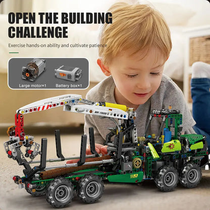 MOLD KING 19006 Technické stavebné bloky APP Pneumatický lesný stroj Truck Model MOC-32456 Hračky Pre deti Vianočné darčeky