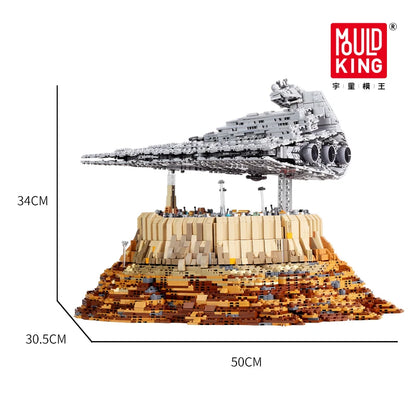 MOLD KING MOC Hviezdny torpédoborec Výletná loď The Empire Over Jedha City Model Set Stavebné kocky Hračky z tehál Pre deti Darčeky