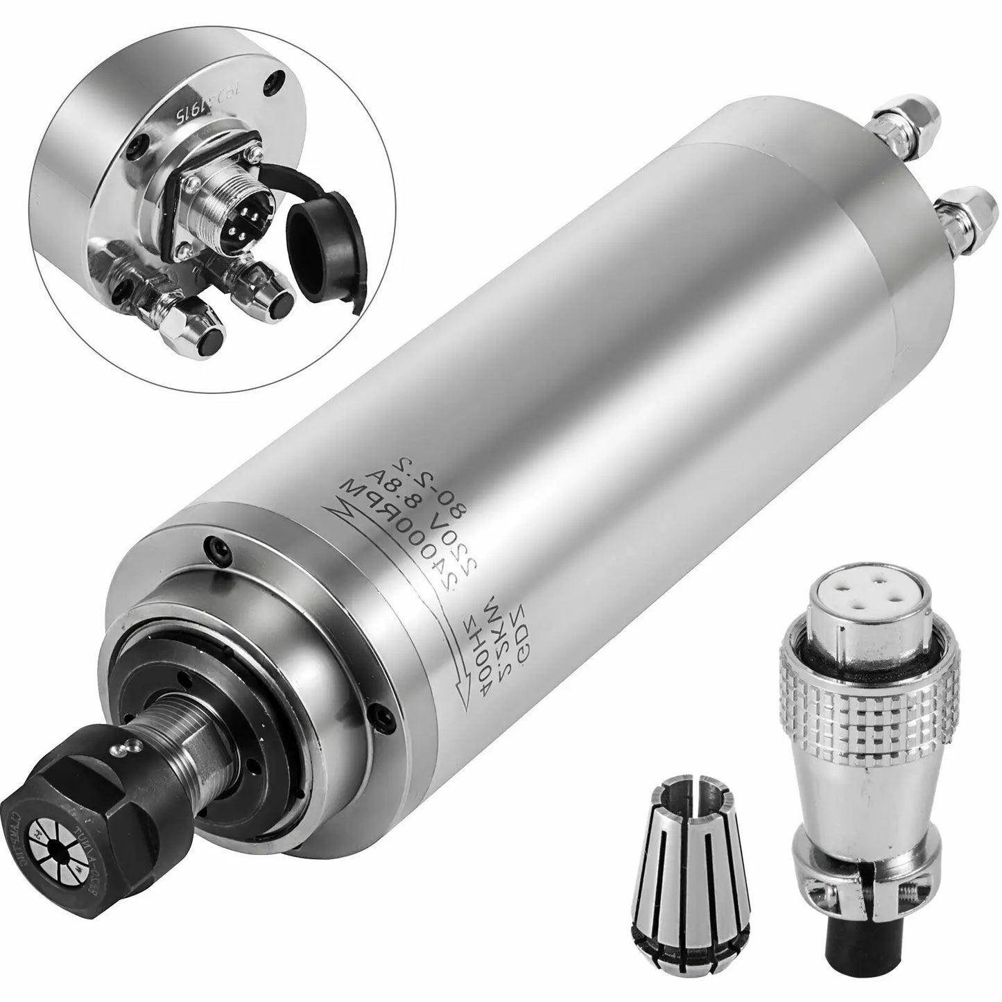 VEVOR 2.2KW 3KW Vodou chladené súpravy vretenového motora 220V vysokorýchlostné ER20 klieštiny 3 ložiská pre CNC frézku na gravírovanie