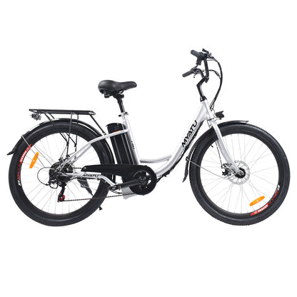 MYATU MYT-TYY Electric Bike, 350W Motor, 36V 15Ah Battery, 26*1.95&#39;&#39; Tires, 25km/h Max Speed, 50km Range, Disc Brake, Shimano 7-speed