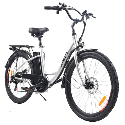 MYATU MYT-TYY Electric Bike, 350W Motor, 36V 15Ah Battery, 26*1.95&#39;&#39; Tires, 25km/h Max Speed, 50km Range, Disc Brake, Shimano 7-speed