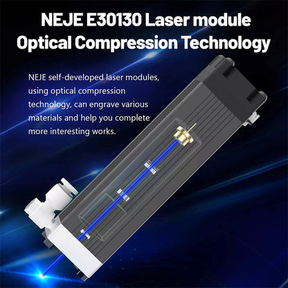 NEJE 3 Pro E30130 5.5W Laser Engraver Cutter, Auto Air Assist, APP Control, 0.06mm Compressed Spot, 0.01mm Precision, 1000mm/s,  Engraving Size 400*410mm, Expandable to 400*1030mm