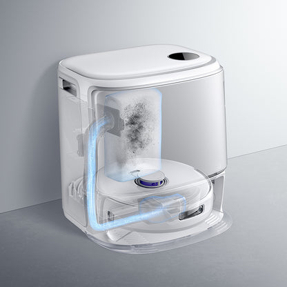 Narwal Freo Z Ultra Robot Vacuum and Mop with Base Station, 12,000Pa Power, Self-Empty, Dual-camera, Zero-Tangling, 120-day Maintenance-Free, Auto Mop Lifting To 12mm, Tri-Laser Obstacle Avoidance, AI-Adaptive Hot Water Washing &amp; Drying - White