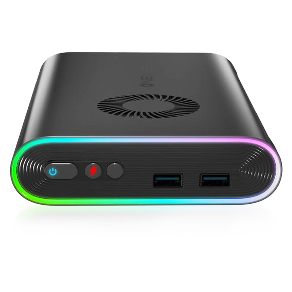 (Free Gift OCulink Cable Bag Cleaning Tool) One Netbook ONEXGPU e-GPU Dock with AMD Radeon RX 7600M XT GPU, 8GB Storage, 1*Oculink 1*USB-C 4.0 2*HDMI 2*DP 2*USB-A 3.2 1*M.2 2280 1*RJ45, 100W Reverse Charging, RGB Light Effects-Manufacturer OneXPlayer