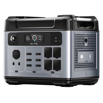 OUKITEL P2001 Plus Portable Power Station, 2400W AC Output, 2048Wh LiFePO4 Battery, 13 Outlets, 80% Charge in 1Hr, Smart APP Control, Adjust at 400W/800W/1200W/1800W, 2000W UPS &lt; 10ms, Max. 500W Solar Input, IP54 Dust-Proof &amp; Splash-Proof