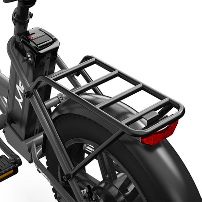 PVY LS20 Electric Bike, 250W Motor, 48V 16.5Ah Battery, 20*4.0 inch Fat Tires, 25km/h Max Speed, 100km Range, Hydraulic Brake, Lockable Shock Absorbing Fork, Shimano 7-speed, LCD Display - Grey
