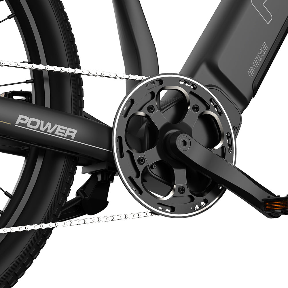 PVY Power Electric Bike 1000W Motor 48V 16.5Ah Battery 100km Range 27.5*2.1-inch Tire Hydraulic Disc Brake Shock Absorbing Fork SHIMANO 7-speed IP66 Waterproof - Grey