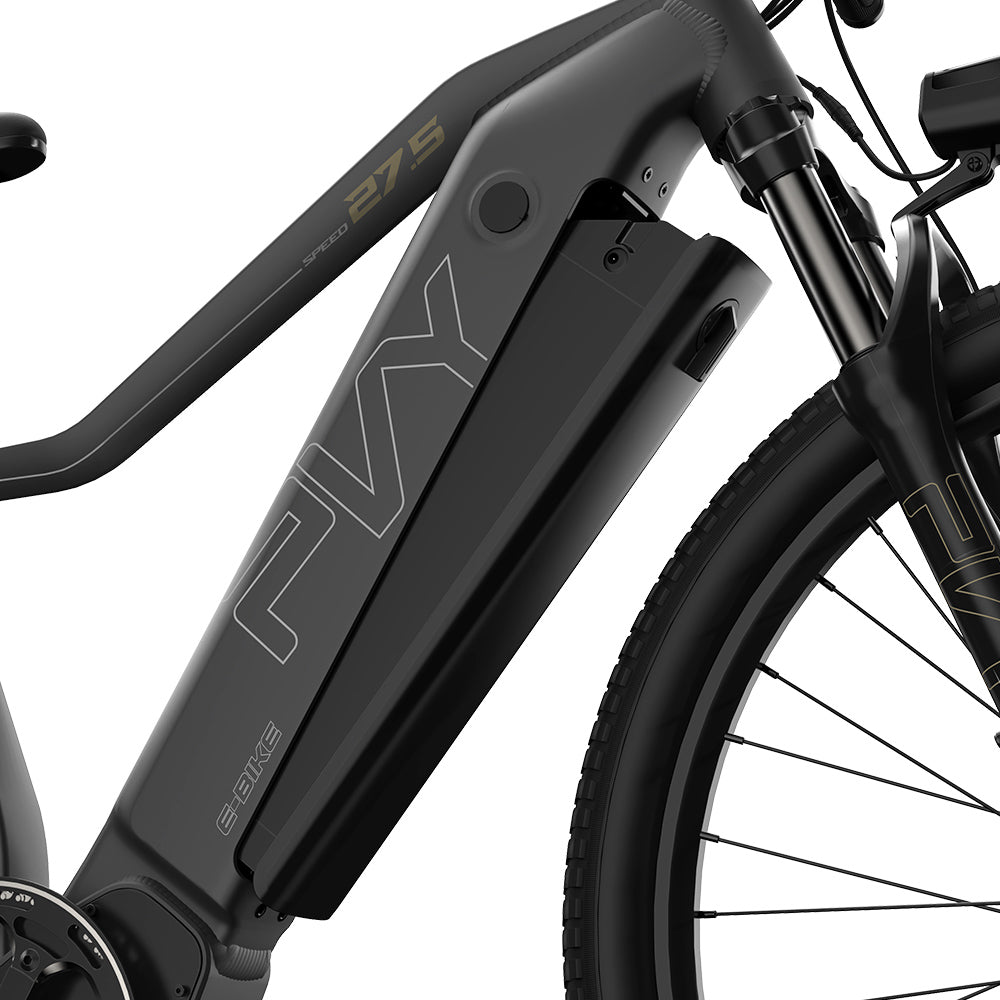 PVY Power Electric Bike 1000W Motor 48V 16.5Ah Battery 100km Range 27.5*2.1-inch Tire Hydraulic Disc Brake Shock Absorbing Fork SHIMANO 7-speed IP66 Waterproof - Grey