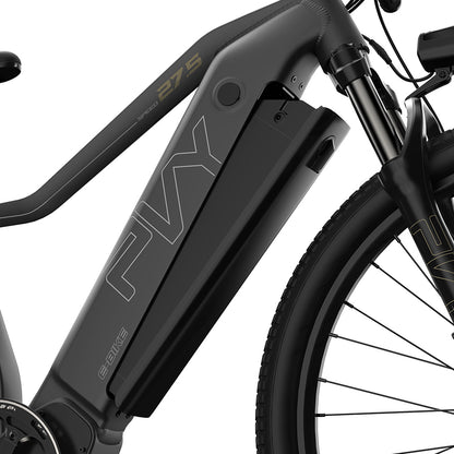 PVY Power Electric Bike 1000W Motor 48V 16.5Ah Battery 100km Range 27.5*2.1-inch Tire Hydraulic Disc Brake Shock Absorbing Fork SHIMANO 7-speed IP66 Waterproof - Grey