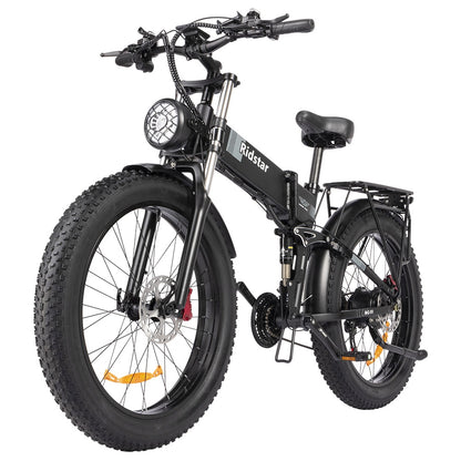 Ridstar H26 Pro Electric Bike, 26*4.0 inch All-terrain Fat Tires 1000W Motor 48V 23Ah Battery 58km/h Max Speed 120km Max Range Oil Brake