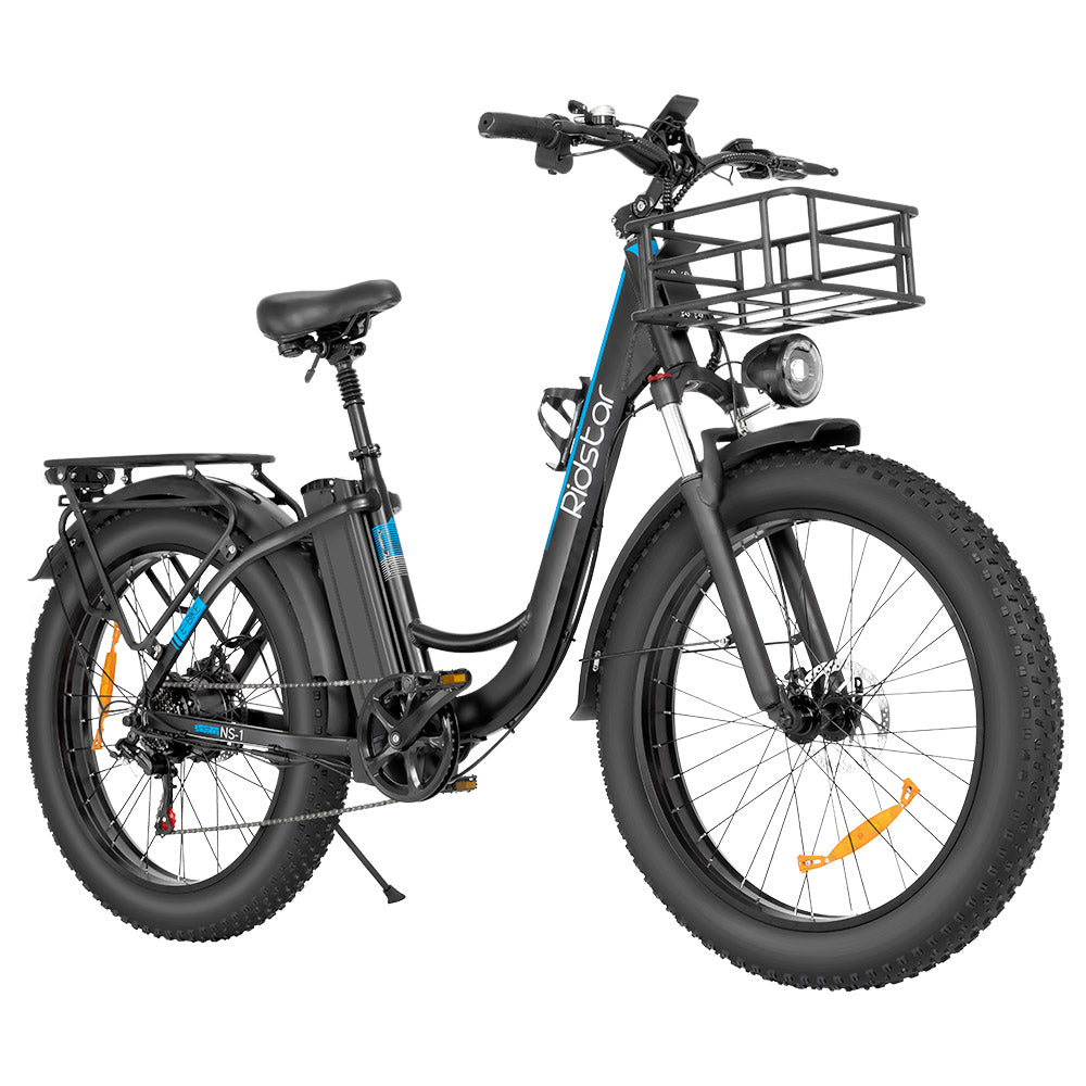 Ridstar MN26 Electric Bike, 750W Motor 26*4.0&#39; Fat Tire, 48V 20Ah Battery, 58km/h Max Speed, 90km Max Range, Shimano 7-speed, Mechanical Disc Brake