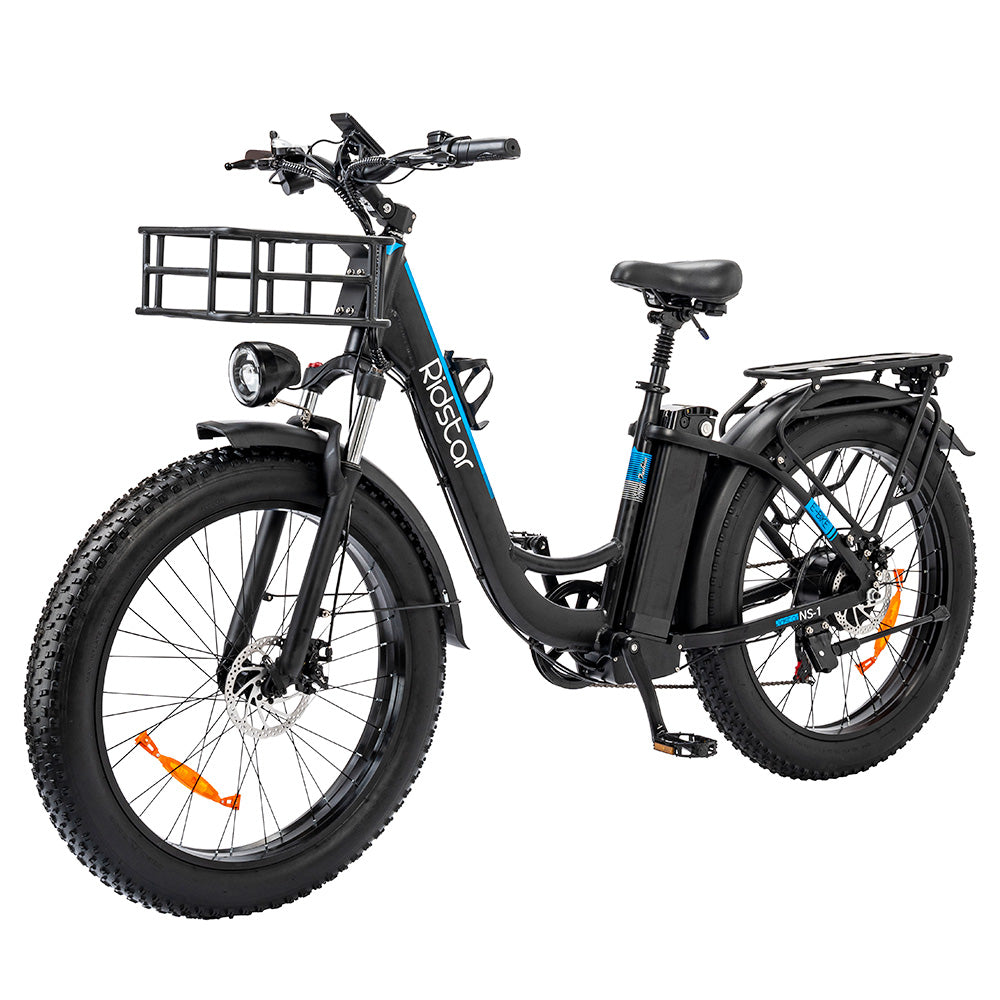 Ridstar MN26 Electric Bike, 750W Motor 26*4.0&#39; Fat Tire, 48V 20Ah Battery, 58km/h Max Speed, 90km Max Range, Shimano 7-speed, Mechanical Disc Brake