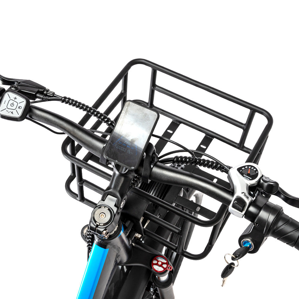 Ridstar MN26 Electric Bike, 750W Motor 26*4.0&#39; Fat Tire, 48V 20Ah Battery, 58km/h Max Speed, 90km Max Range, Shimano 7-speed, Mechanical Disc Brake