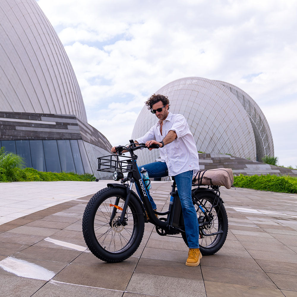 Ridstar MN26 Electric Bike, 750W Motor 26*4.0&#39; Fat Tire, 48V 20Ah Battery, 58km/h Max Speed, 90km Max Range, Shimano 7-speed, Mechanical Disc Brake