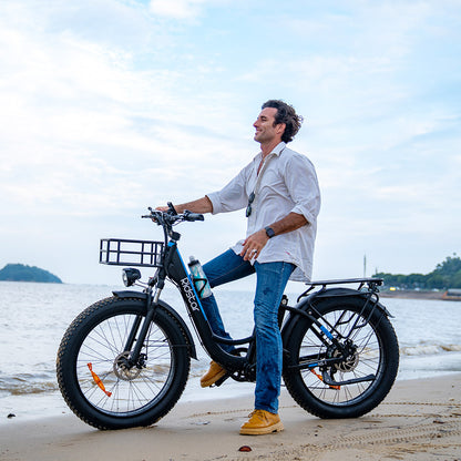 Ridstar MN26 Electric Bike, 750W Motor 26*4.0&#39; Fat Tire, 48V 20Ah Battery, 58km/h Max Speed, 90km Max Range, Shimano 7-speed, Mechanical Disc Brake