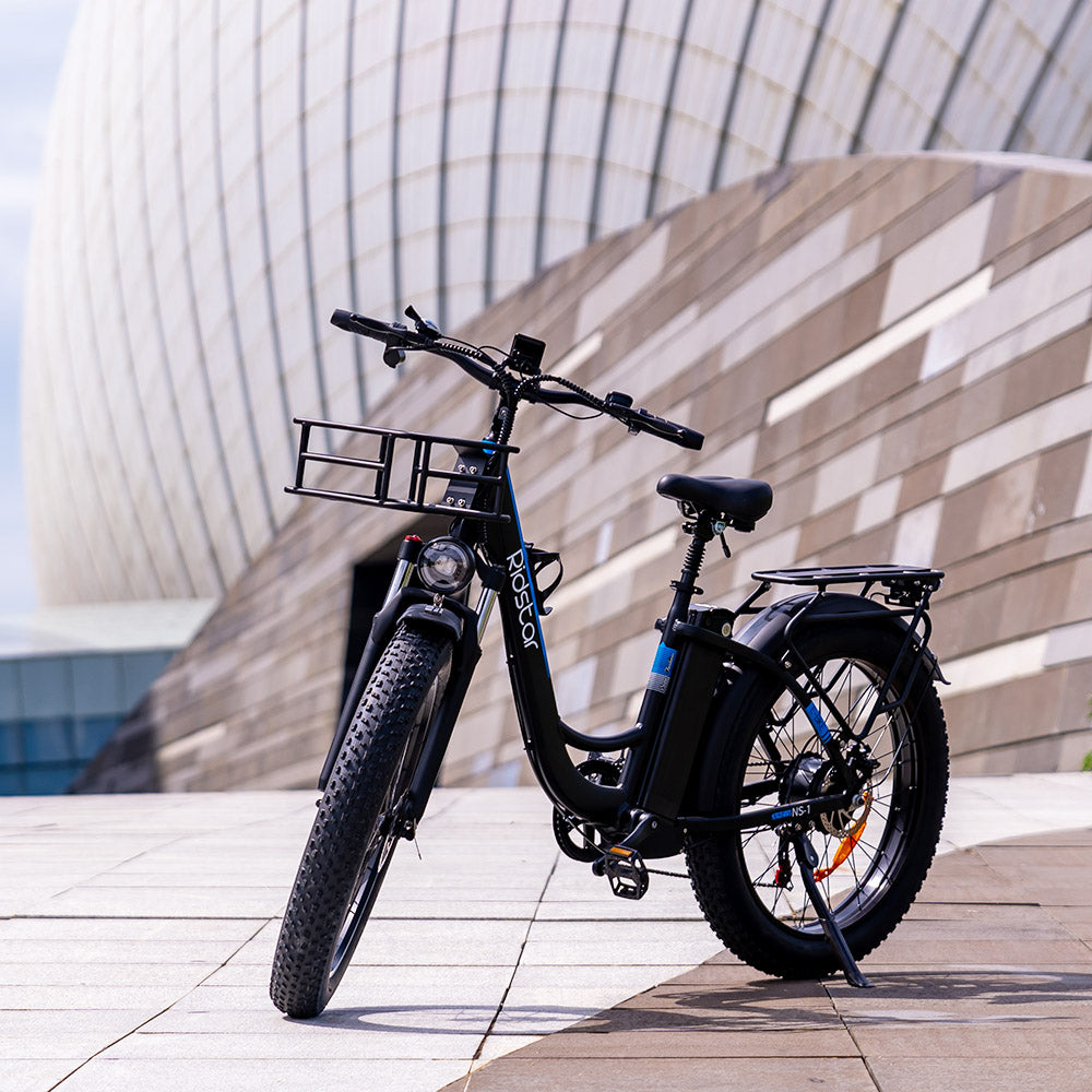 Ridstar MN26 Electric Bike, 750W Motor 26*4.0&#39; Fat Tire, 48V 20Ah Battery, 58km/h Max Speed, 90km Max Range, Shimano 7-speed, Mechanical Disc Brake