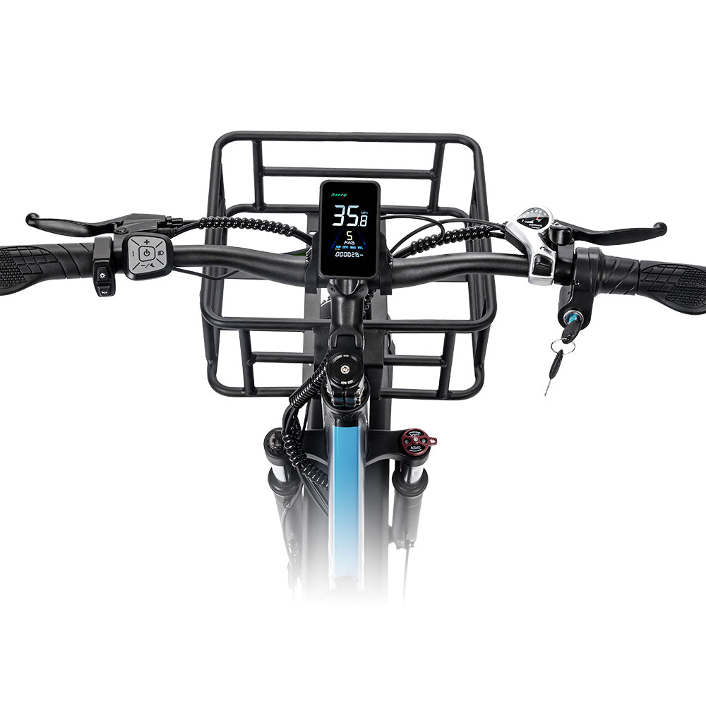 Ridstar MN26 Electric Bike, 750W Motor 26*4.0&#39; Fat Tire, 48V 20Ah Battery, 58km/h Max Speed, 90km Max Range, Shimano 7-speed, Mechanical Disc Brake