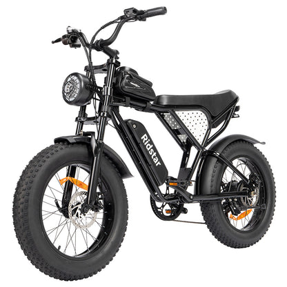 Ridstar Q20 Mini Electric Bike, 1000W Motor, 48V 15AH Battery, 20*4.0 inch Fat Tires, 40km/h Max Speed, 80km Range, Front Suspension Fork, Mechanical Disc Brakes
