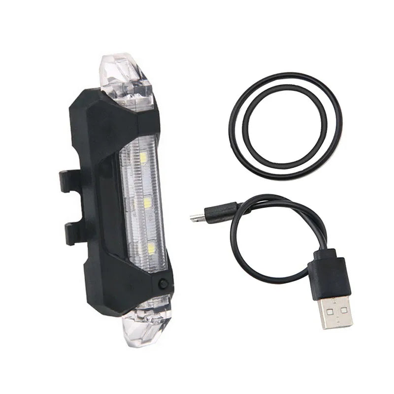 Svetlo na bicykel Vodotesné zadné zadné svetlo LED Dobíjacie alebo batériové cyklistické prenosné svetlo v štýle USB