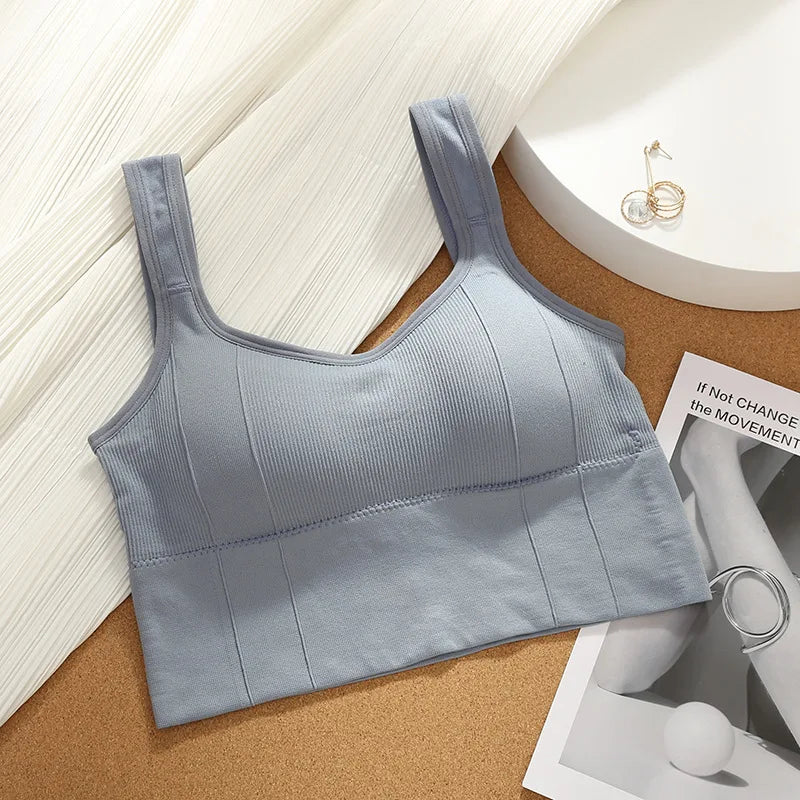 Priedušná športová podprsenka proti potu Fitness top Ženy Bezšvová podprsenka na jogu Nárazuvzdorná Crop Top Športová podprsenka Push Up Top Telocvičňa