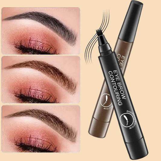 4-bodová ceruzka na obočie Vodotesné tekuté pero na obočie na vylepšenie obočia Prírodný make-up Dlhotrvajúci mejkap Módna ceruzka na obočie