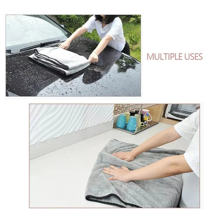 SEAMETAL mikrovláknová utierka na umývanie auta 100 x 40 cm utierky na čistenie auta nepúšťajúce vlákna Ultra mäkká sušiaca handrička Nástroje na čistenie auta