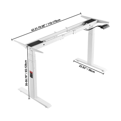 Stojanový stojan na stôl VEVOR Elektrický stojan na počítač Nohy k stolu Ergonomická základňa pracovnej stanice pre domácich majstrov pre domácnosť a kanceláriu Čierna biela