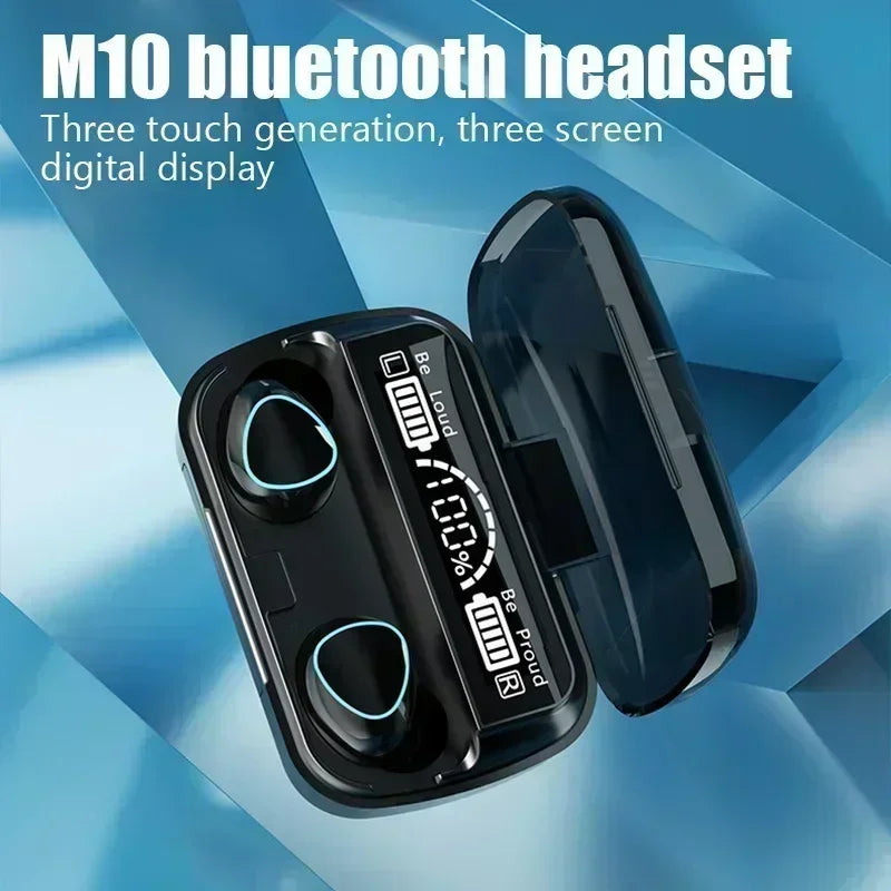 Slúchadlá Bluetooth M10 Handfree s LED displejom Slúchadlá Bluetooth HiFi Stereo hudba Bezdrôtové slúchadlá do uší Vodotesné herné slúchadlá