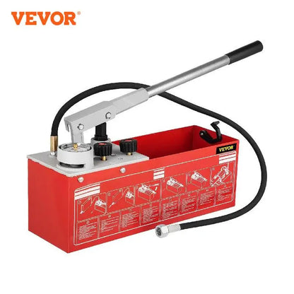 Testovacie čerpadlo hydrostatického tlaku VEVOR 60 bar/860 psi 3,2 galónová nádrž Hydraulická manuálna súprava na testovanie tlaku vody Tlakový test
