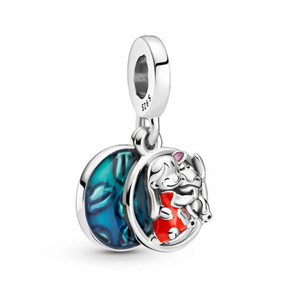 Disney Stitch Marvel Rescuer Korálky Star Charms Wars pre originál Pandora 925 mincový strieborný náramok náhrdelník pre ženy šperky