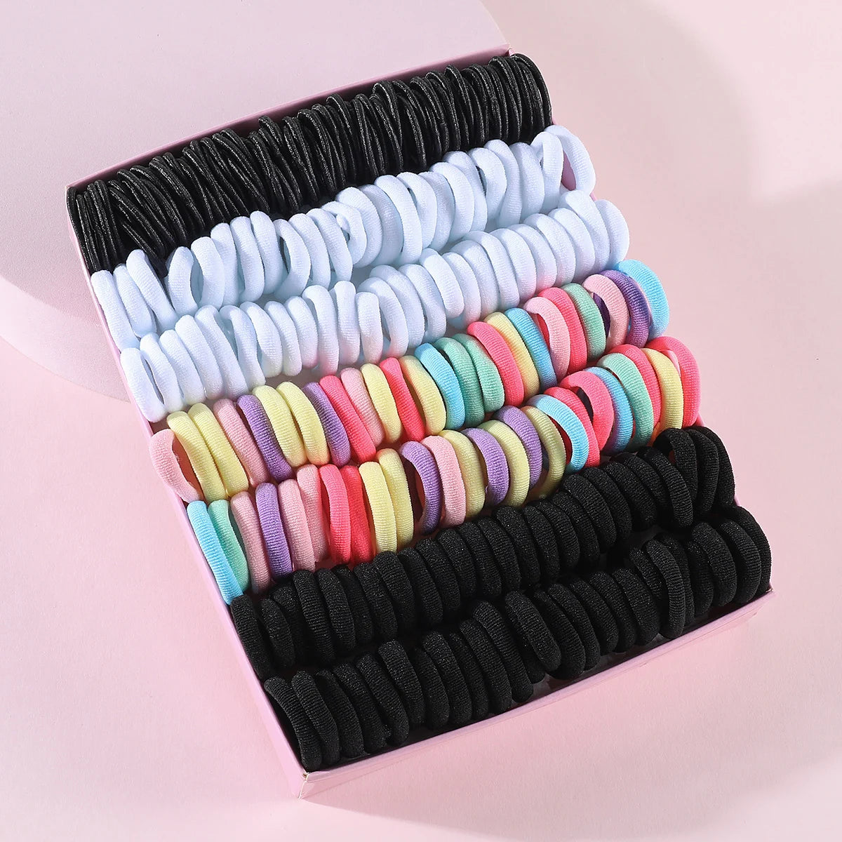 250/300 ks Dievčenské farebné gumičky do vlasov Súprava Nylonová elastická gumička Detský držiak do chvosta Scrunchies Detské vlasové doplnky
