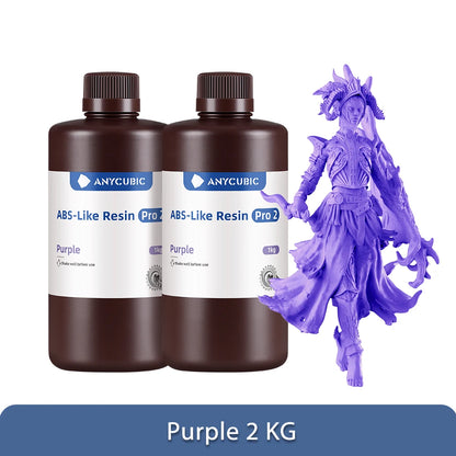 Nové 2 kusy/šarže ANYCUBIC ABS Like+ UV vytvrdzovanie 405nm štandardná fotopolymérová živica ABS 3D živica s vysokou presnosťou pre LCD