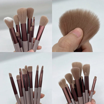 Sada 13 ks štetcov na líčenie Eye Shadow Foundation Women Kozmetický štetec na lícenku na očné tiene Beauty Soft Make Up Tools Bag