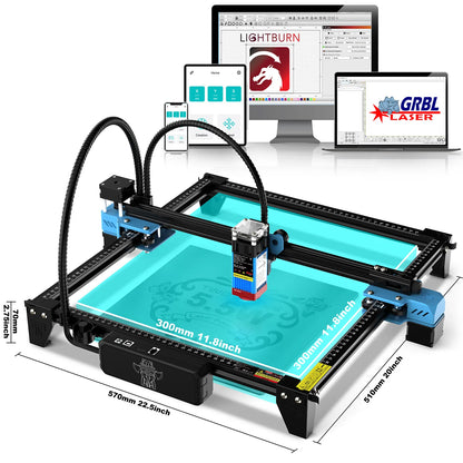 Laserový gravírovací stroj TWOTREES TTS-55 s Wifi Offline ovládaním 1064nm červený laserový gravírovač na gravírovanie náramku na šperky