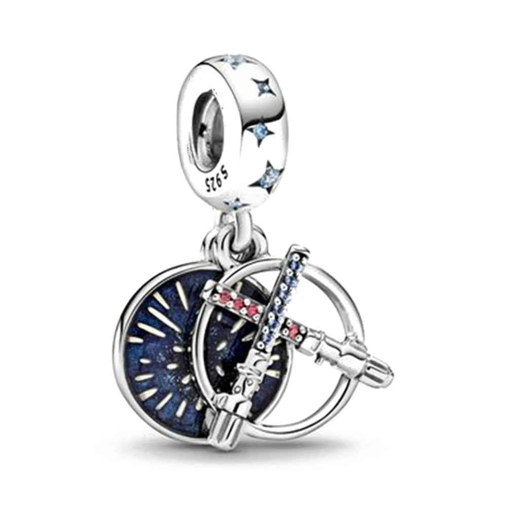Disney Stitch Marvel Rescuer Korálky Star Charms Wars pre originál Pandora 925 mincový strieborný náramok náhrdelník pre ženy šperky