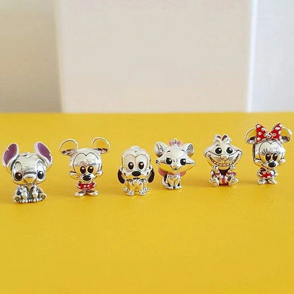 Disney Stitch Marvel Rescuer Korálky Star Charms Wars pre originál Pandora 925 mincový strieborný náramok náhrdelník pre ženy šperky