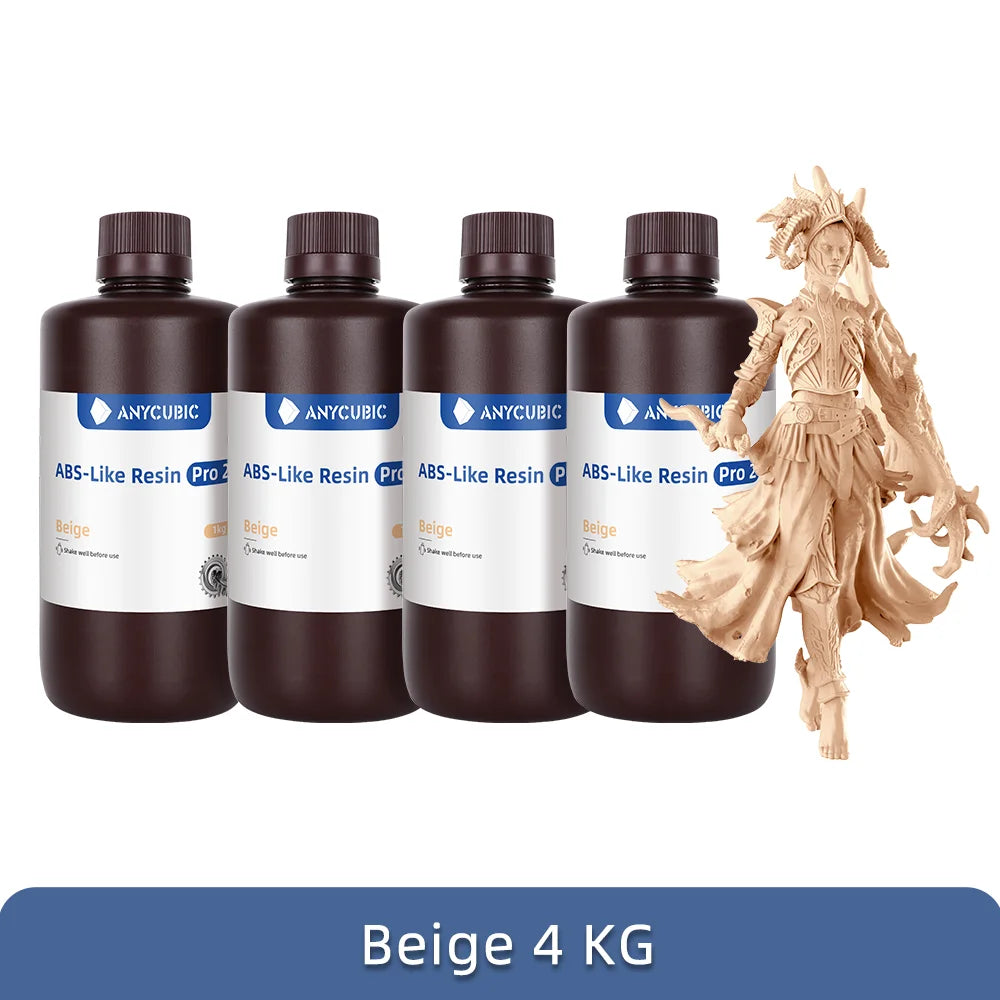 Nové 2 kusy/šarže ANYCUBIC ABS Like+ UV vytvrdzovanie 405nm štandardná fotopolymérová živica ABS 3D živica s vysokou presnosťou pre LCD