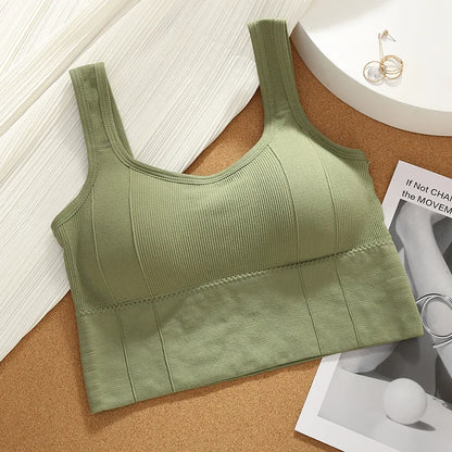Priedušná športová podprsenka proti poteniu fitness top ženy, bezšvová podprsenka na jogu, nárazuvzdorná, orezaná podprsenka push up športová podprsenka na cvičenie
