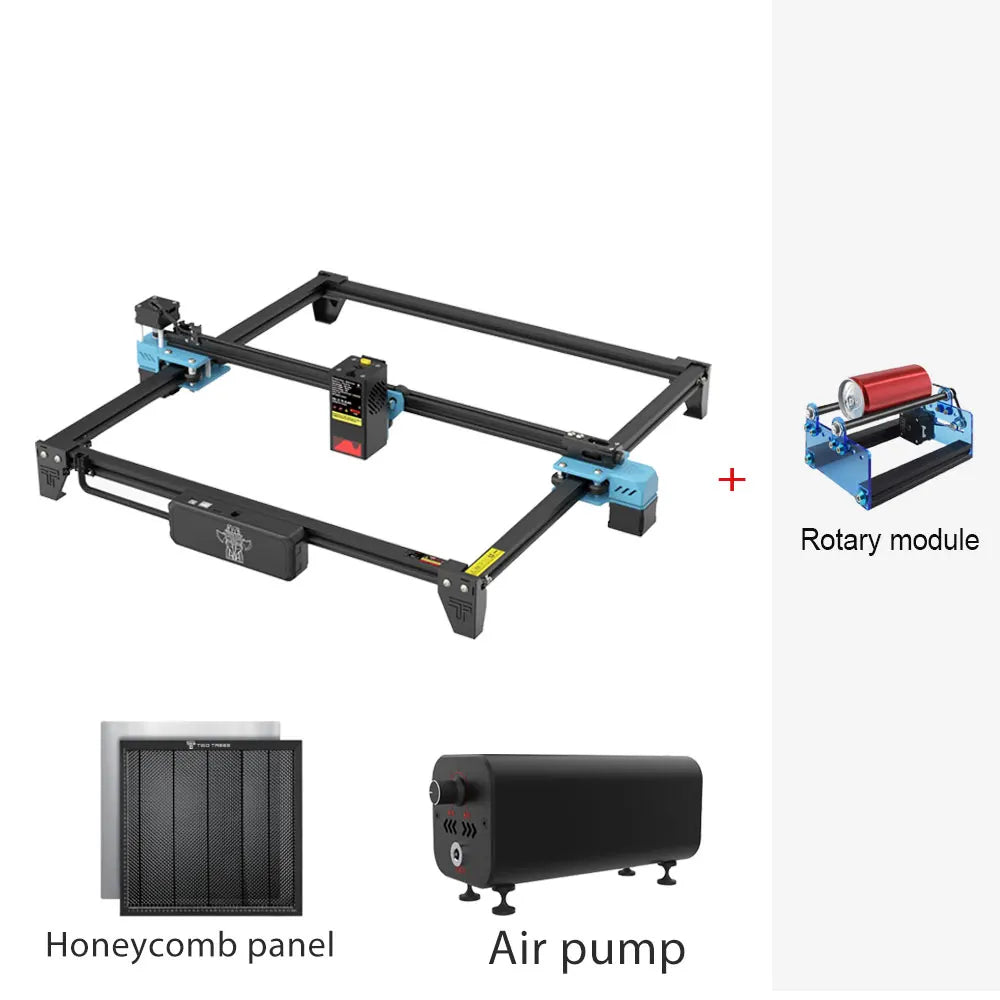 TwoTrees TTS-20 Pro 130W výkonný laserový gravírovací stroj CNC s podporou koncového spínača Offline gravírovací stroj na kovové laserové gravírovanie