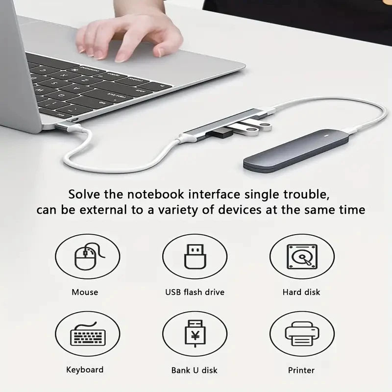 USB HUB 3.0 Extender Adaptér na rozdeľovanie portov OTG Dokovacia stanica pre telefón Macbook Pro 13 15 Air PC prenosný počítač Hub