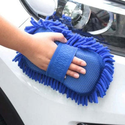 Auto Blue Žinilka z mikrovlákna Starostlivosť o špongiu na umývanie áut Vankúš na umývaciu kefu Čistenie Nástroje na umývanie uterákov v rukaviciach Stylingové príslušenstvo