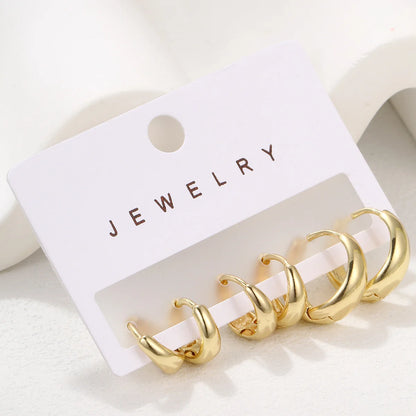 3ks Nové minimalistické medené kovové kruhové náušnice pre ženy Jednoduché kruhové Pánske malé náušnice Punk Unisex Rock Piercing Šperky
