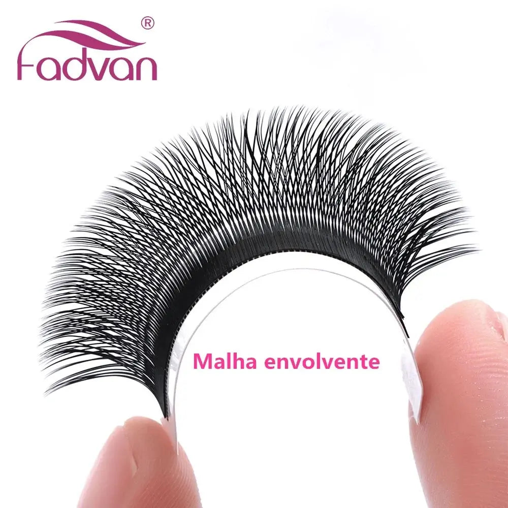 FADVAN YY Shape Lashes 2D 0,07 Faux Mink C/D/8-14mm Natural Mäkké brazílske mihalnice predpripravené objemové predĺženie mihalníc